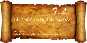 Töröcsik László névjegykártya