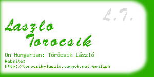 laszlo torocsik business card