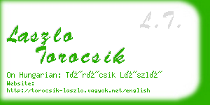 laszlo torocsik business card